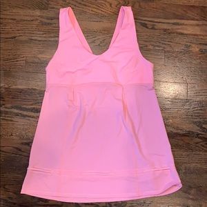 Pink Lululemon workout tank